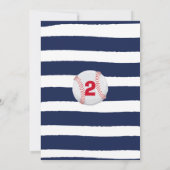 野球誕生日招待状野球第2誕生日 招待状 (裏面)