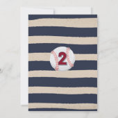 野球誕生日招待状野球2回目 招待状 (裏面)