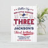 野球誕生日招待状野球3日 招待状 (スタンド正面)