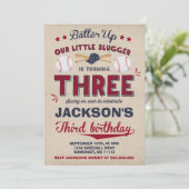 野球誕生日招待状野球3歳誕生日 招待状 (スタンド正面)