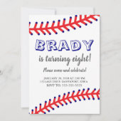 野球誕生日招待状 (正面)