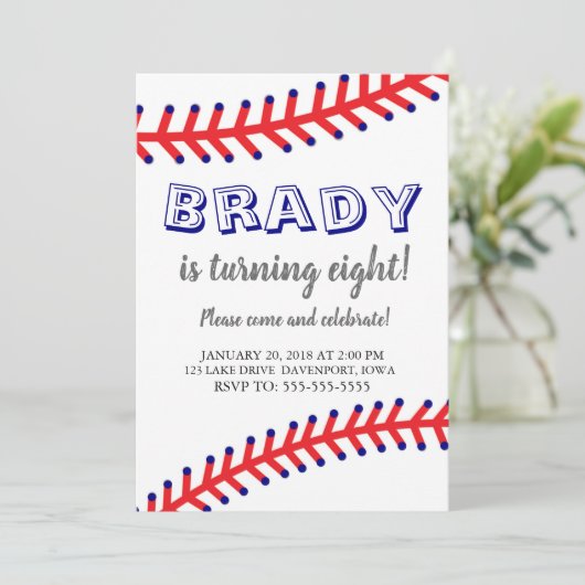 野球誕生日招待状 (スタンド正面)