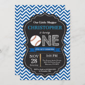 野球誕生日招待状1歳の誕生日パーティー 招待状 (正面/裏面)