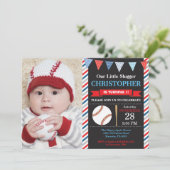 野球誕生日招待状1st誕生日パーティー 招待状 (スタンド正面)