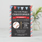 野球誕生日招待状1st誕生日パーティー 招待状 (スタンド正面)