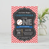 野球誕生日招待状1st誕生日パーティー 招待状 (スタンド正面)