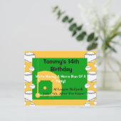 野球誕生日招待状 インビテーションポストカード (スタンド正面)