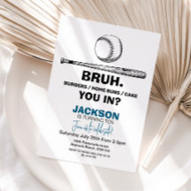 野球誕生日招待状 – 任意の年齢