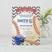 野球誕生日招待状 招待状 (スタンド正面)