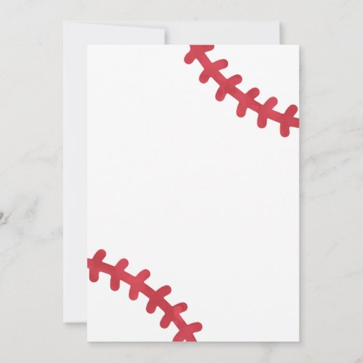 野球誕生日招待状 招待状 (裏面)