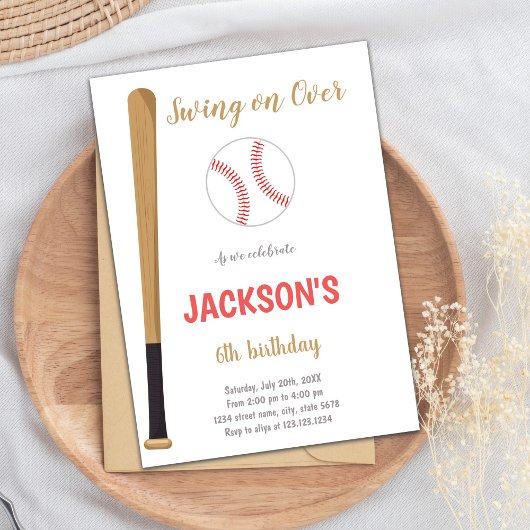 野球誕生日招待状 招待状