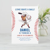野球誕生日招待状 招待状 (スタンド正面)