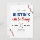 野球誕生日招待状 招待状 (正面)