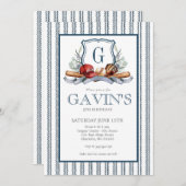 野球誕生日招待状 招待状 (正面/裏面)