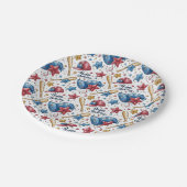 野球誕生日紙プレートパーティー食器少年 ペーパープレート (アングル)