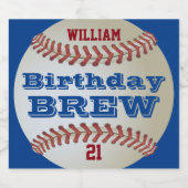 野球誕生日醸造 ビールラベル (シングルラベル)