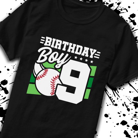 野球誕生日9歳ボーイ9誕生日 Tシャツ