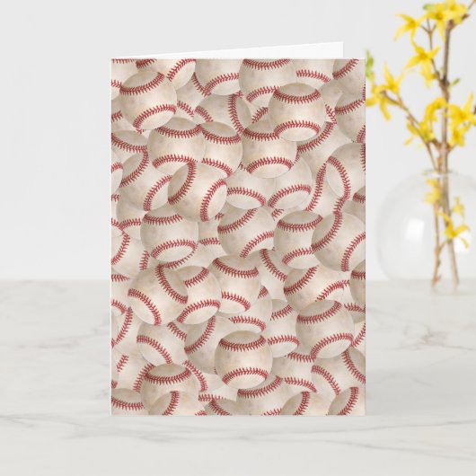 野球誕生日 カード (黄色い花)