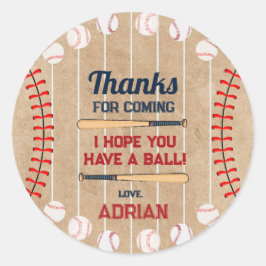 野球誕生日 ラウンドシール