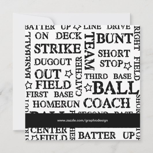 野球誕生日 招待状 (裏面)