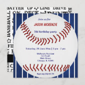 野球誕生日 招待状 (正面/裏面)