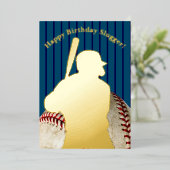 野球誕生日 箔シーズンカード (立ち正面)