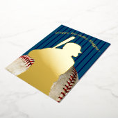 野球誕生日 箔シーズンカード (回転した状態)