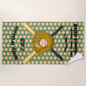 野球賞ビーチタオル ビーチタオル (正面)