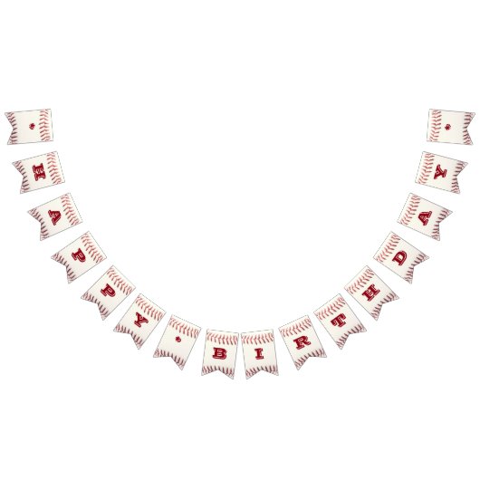 野球赤カスタム旗 バンティングフラッグ (全)