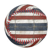 野球赤白青スポーツアウトドア記念品 野球ボール (正面左)