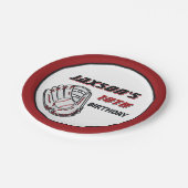 野球赤黒誕生日パーティーAny Age ペーパープレート (アングル)