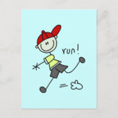 野球走のTシャツと贈り物 ポストカード (正面)