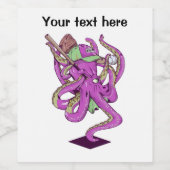 野球遊のタコ ワインラベル (シングルラベル)