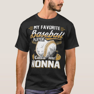 野球選お気に入りの手，私をノンナ野球Lと呼ぶ Tシャツ