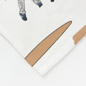 野球選パーソナライズされた手のイラストレーションパターン フリースブランケット (角)