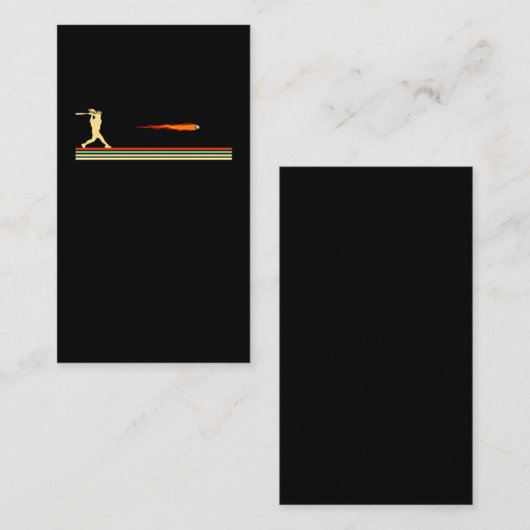 野球選手がソフトボールおもしろいのバッターガールを増員 名刺 (正面/裏面)