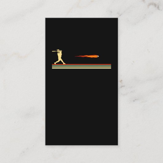 野球選手がソフトボールおもしろいのバッターガールを増員 名刺 (正面)