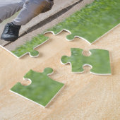 野球選手がホームプレートに滑る ジグソーパズル (側面)