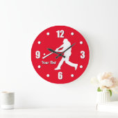 野球選手が大型クロックをパーソナライズ ラージ壁時計 (ホーム)