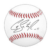 野球選手が球拾い人のサインを入れたアイテム 野球ボール (正面)