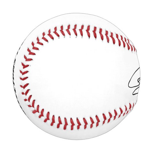 野球選手が球拾い人のサインを入れたアイテム 野球ボール (正面左)
