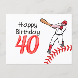 野球選手との40歳の誕生日 ポストカード