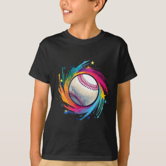 野球選手とファンのグラフィック Tシャツ