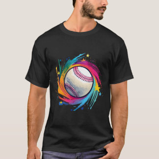野球選手とファンのグラフィック Tシャツ