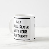 野球選手のすごい才能。コーヒーマグ コーヒーマグカップ (正面左)