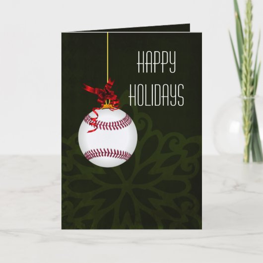 野球選手のためのクリスマスカード シーズンカード (正面)