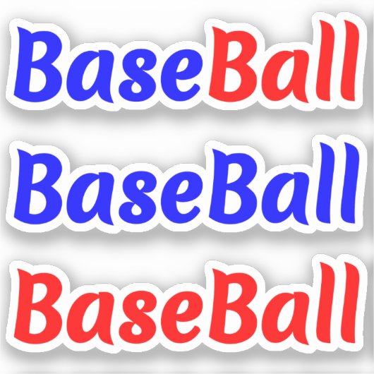 野球選手のための楽しいフレーズステッカー シール (正面)