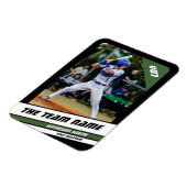 野球選手のカスタマイズ可能なブラックグリーン マグネット (左側)