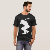 野球選手のシルエット Tシャツ (正面フル)