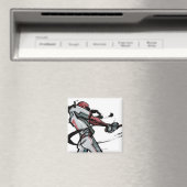 野球選手のスイングこうもり、サイドビュー マグネット (インサイチュ (食洗機))